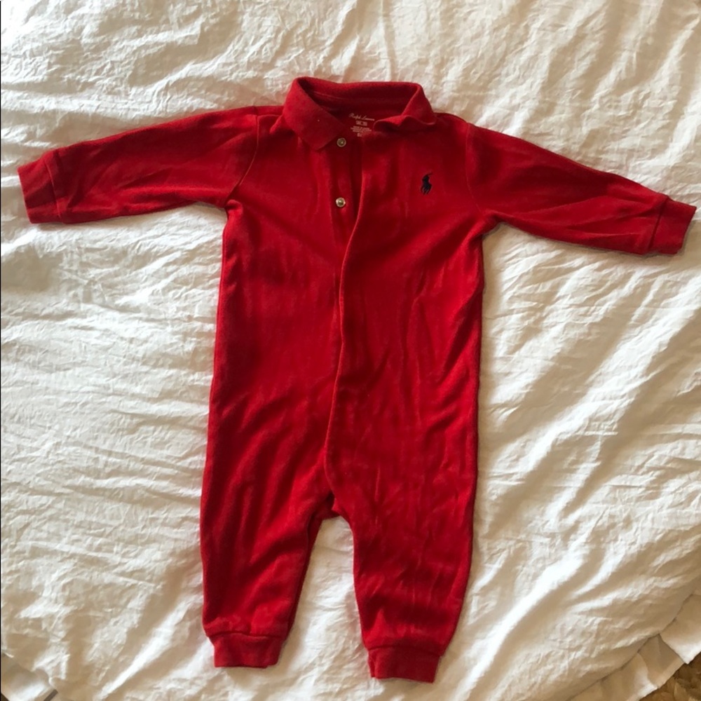 Cotton Polo Coverall / Onesie